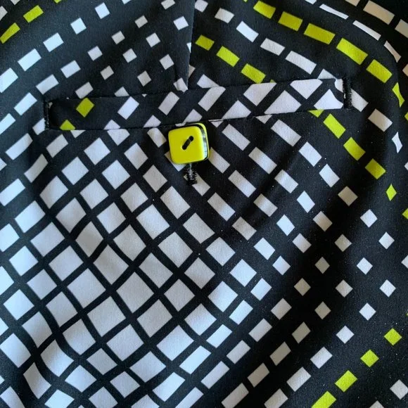 EP Pro Black/White/Lime Green Geometric Golf Skort Size 6 - Picture 6 of 9